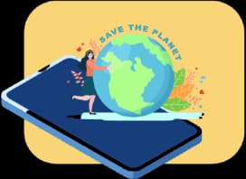 Reduce ecological footprint icon