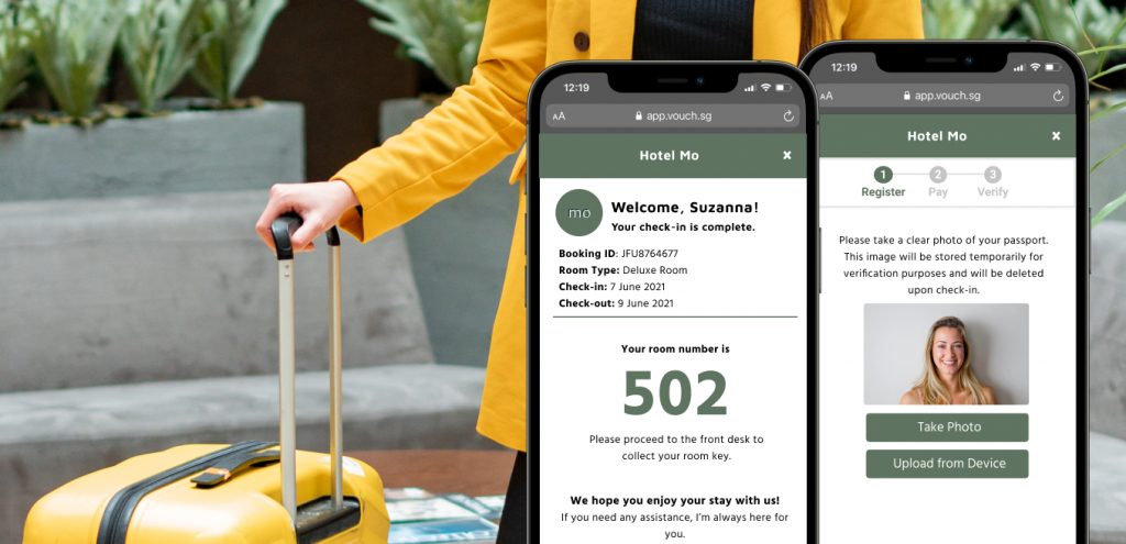 Vouch Mobile Check in for Recovery Hotels